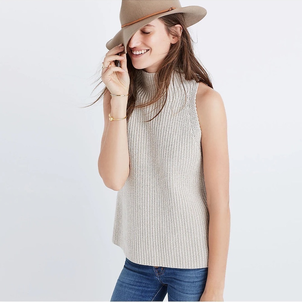 Madewell Mockneck Sweater-Vest size large